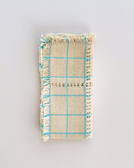 Camile Oat cotton windowpane cloth napkins