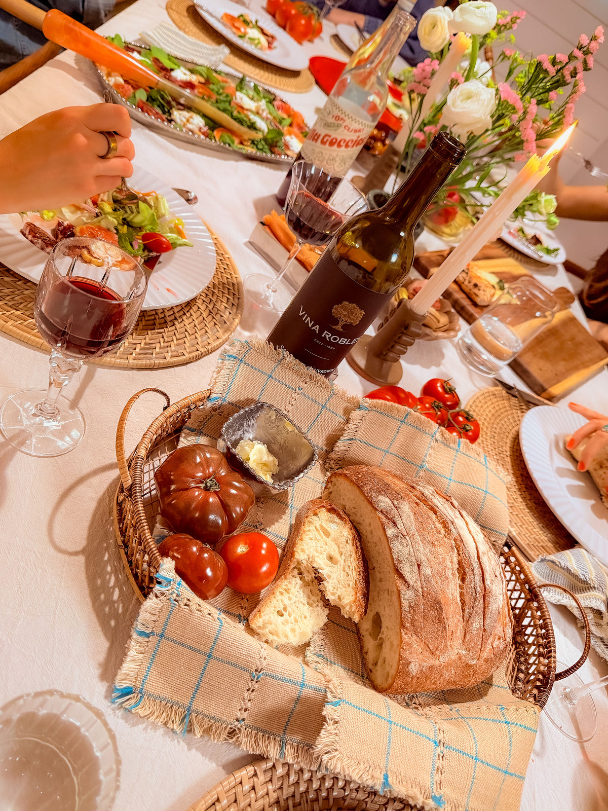 Camile Oat neutral colorful table setting