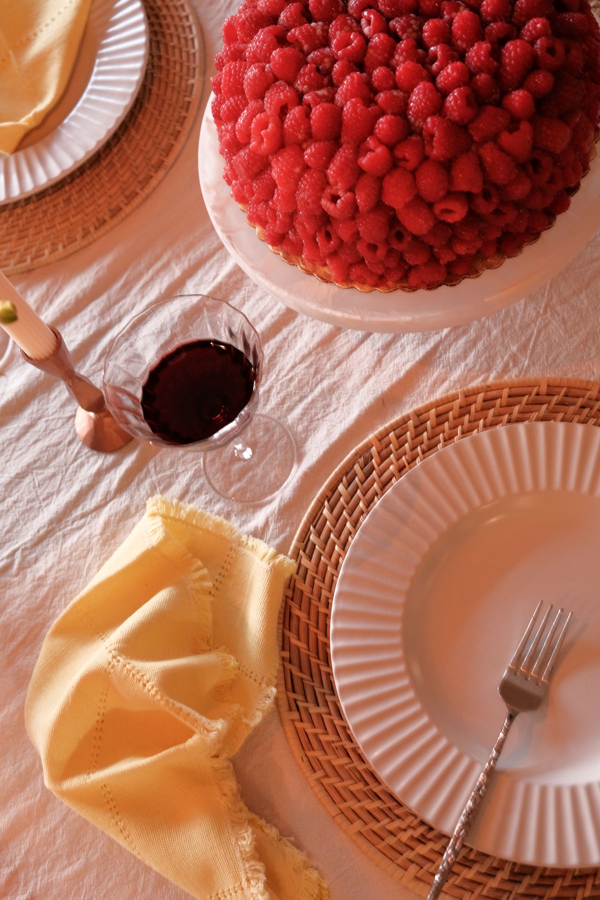 Colette Butter set of four yellow napkins