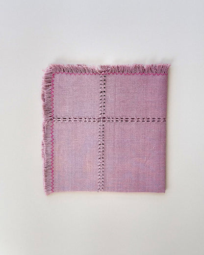 Colette Plum pink edge dinner napkins