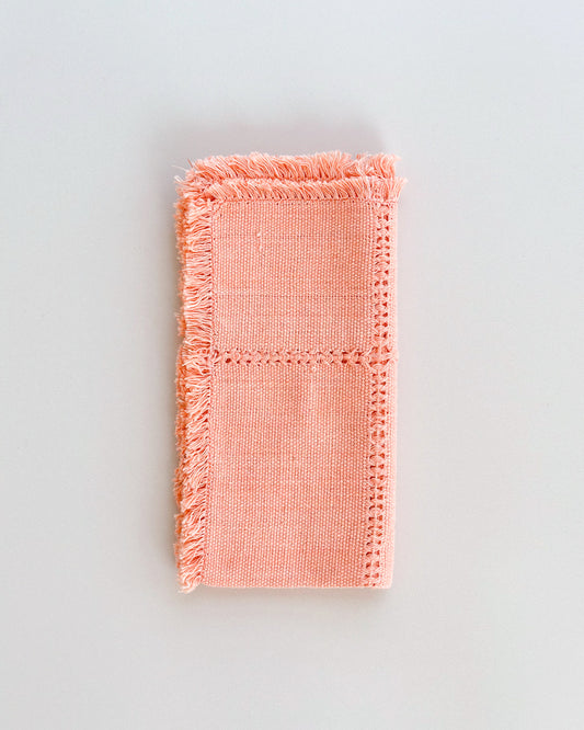 Collette Cantaloupe orange cotton cloth napkins