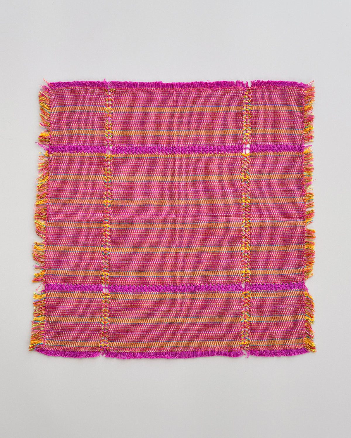 Inez Hibiscus handwoven cotton napkin
