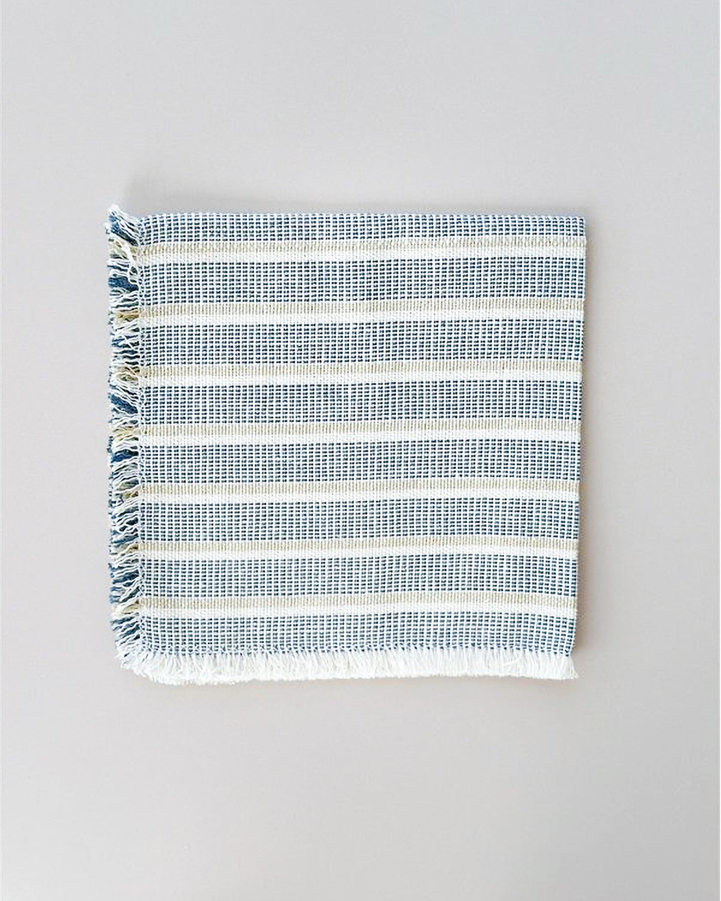 Inez Sea Salt blue striped dinner napkins