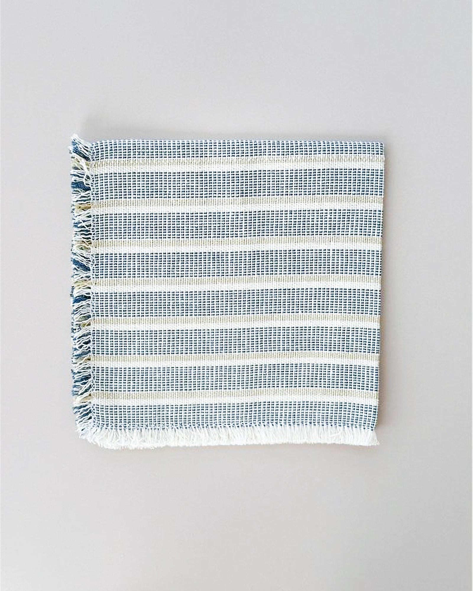Inez Sea Salt blue striped dinner napkins