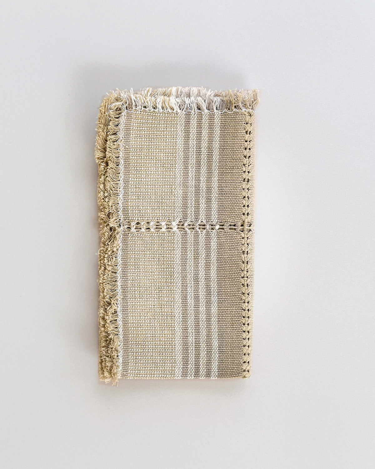 Margot Sesame neutral striped cotton cloth napkins
