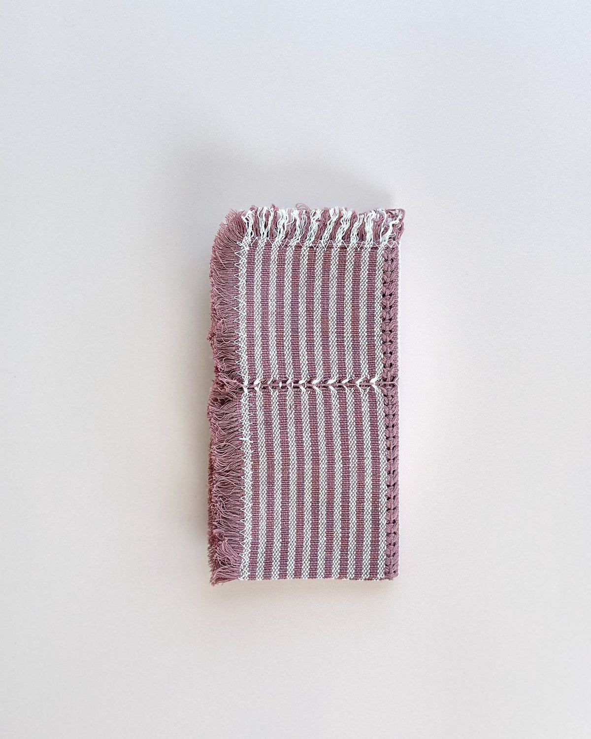 Romee Mulberry purple striped cotton cloth napkins